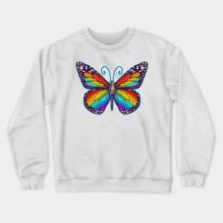 Rainbow Butterfly Crewneck Sweatshirt